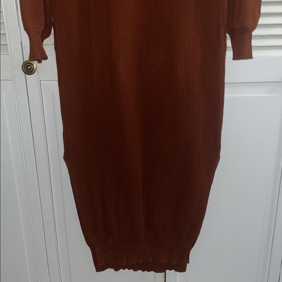 NWOT Natural Life Long Sleeve Rib Knit Maxi Sweater Dress Size S/M - Picture 10 of 13